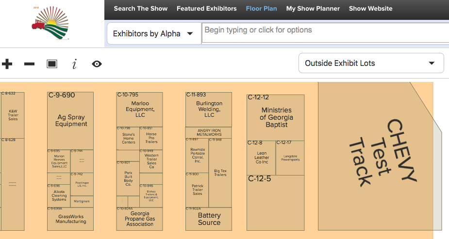 Click to view map, find exhibitors etc...