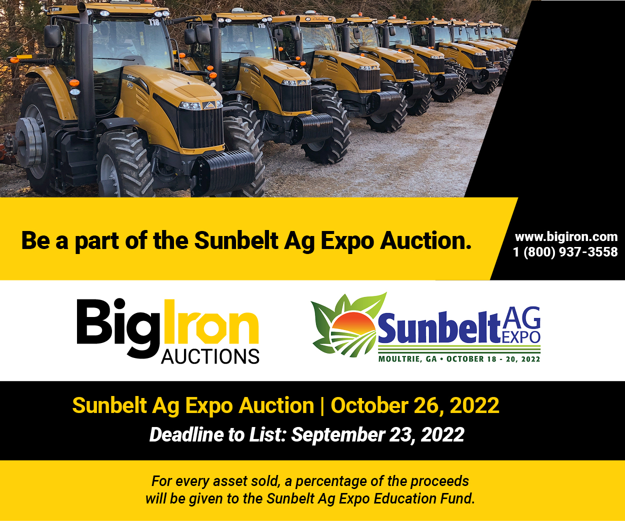 big iron auction sunbelt ag expo ad