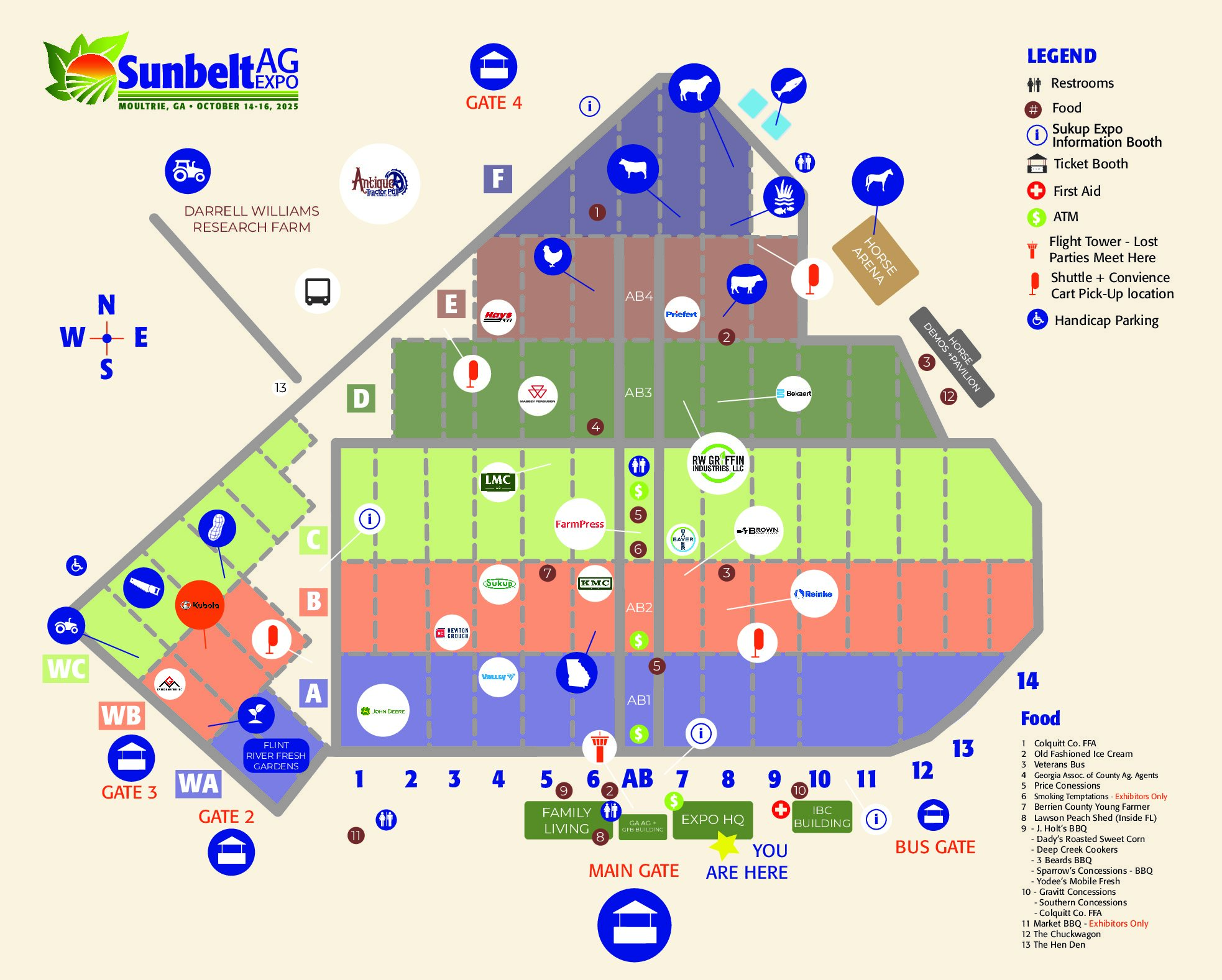 2023 July 5 2023 Sunbelt Ag Expo Show Map