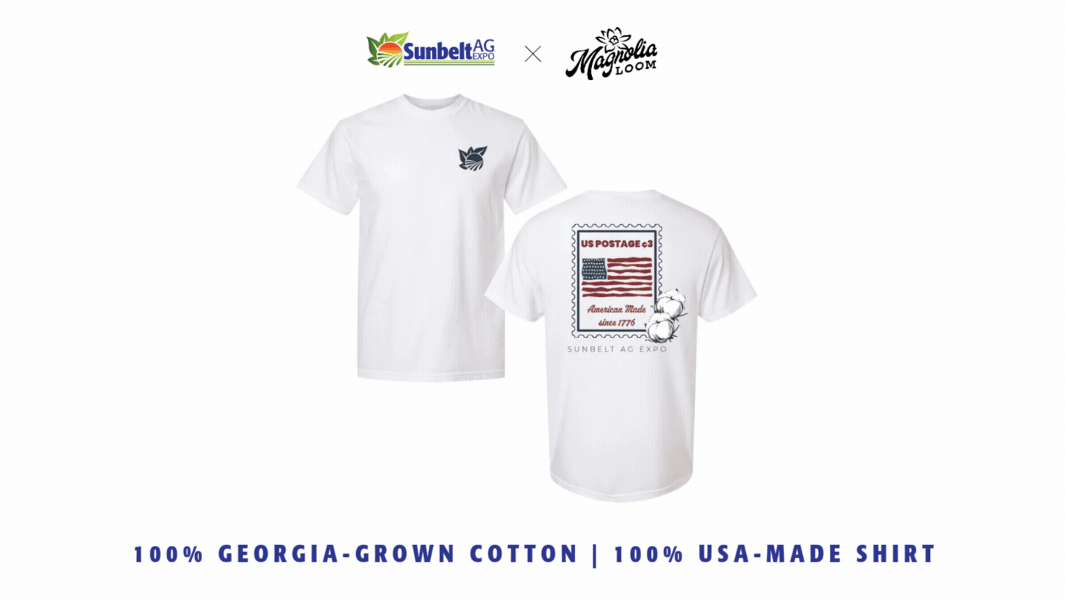 Sunbelt ML Gif 100% Sunbelt Ag Expo Grown Cotton _ 100% USA-Made Shirt (4) sunbelt ag expo seed to seed-lake blue magnolia loom